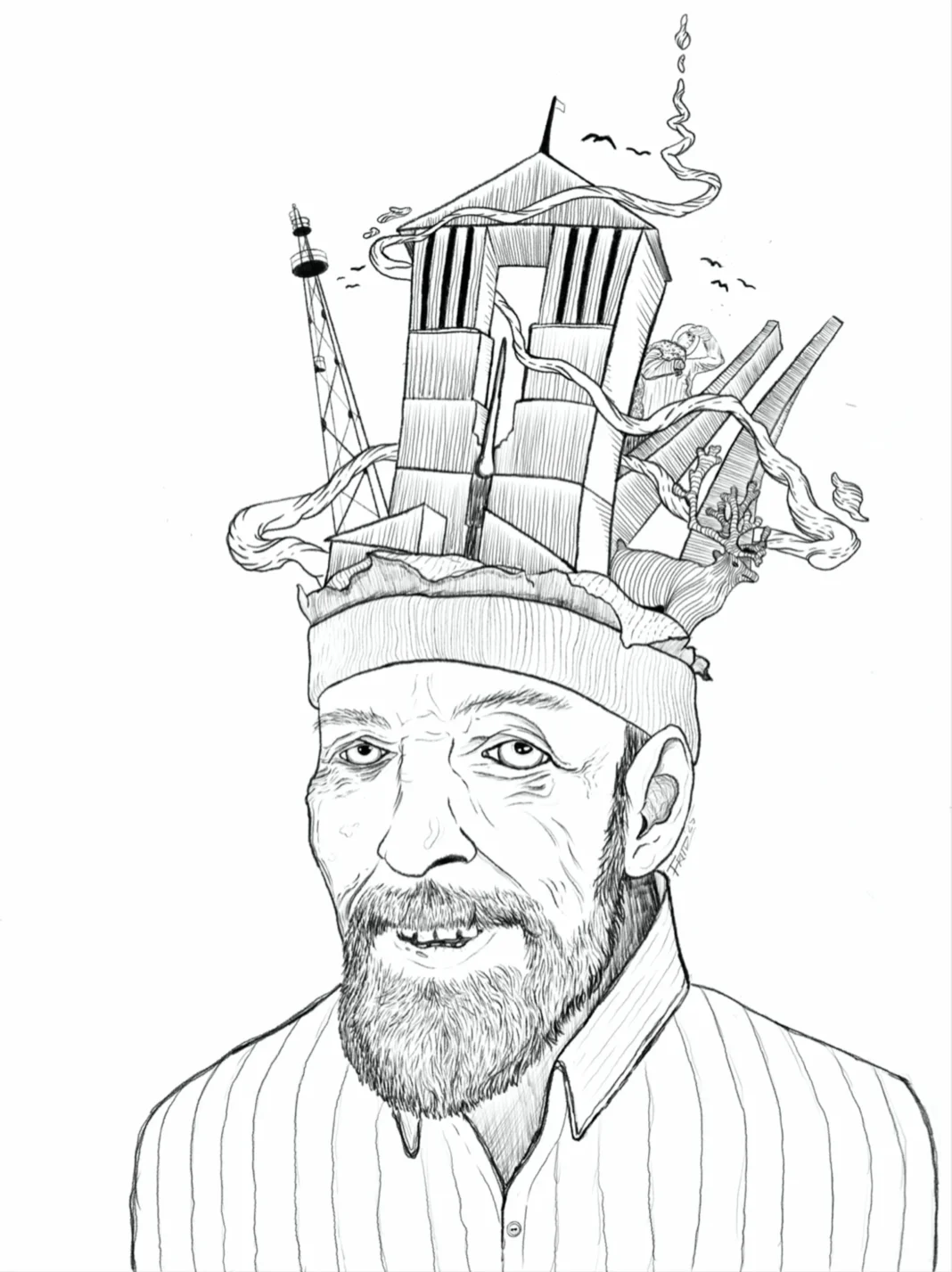 En ekte Vadsø-patriot. (Illustrasjon: Fritz Pettersen)